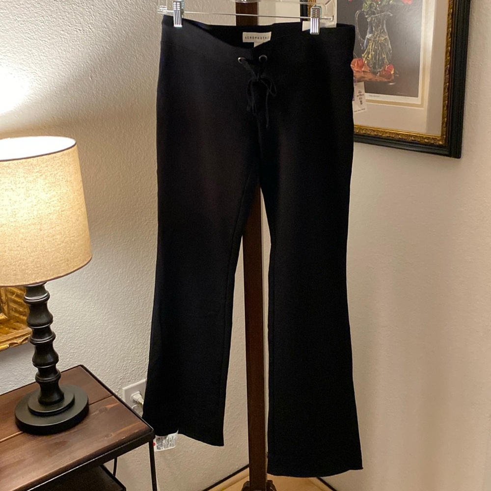 Aeropostale black sweatpants size M. Never worn. Tag still on. 57% cotton